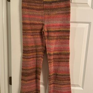 Something Navy Colorful Knit Cropped Pants